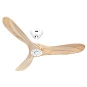 Ventilateur Plafonnier Eco Genuino 122cm Blanc Bois Naturel