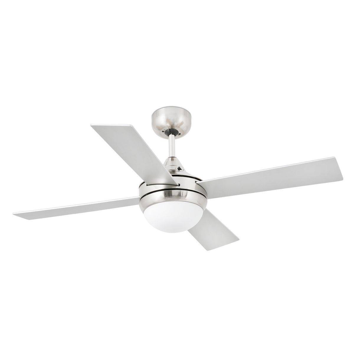 Ventilateur de Plafond Mini Icaria 107cm Nickel Gris Erable