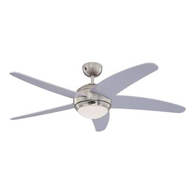 Ventilateur de Plafond BENDAN 132cm Chrome Satiné Argent