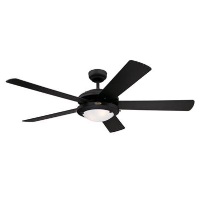 Ventilateur de Plafond COMET 132cm Noir Mat Argent