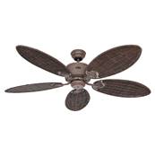 Ventilateur Plafond Caribbean Dream 137cm Marron Rotin antique