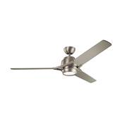 Ventilateur Plafond Zeus 152cm Nickel brossé Argenté