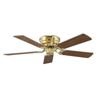 Ventilateur de Plafond Classic Flat 132cm Laiton Chêne Hêtre