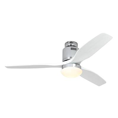 Ventilateur de Plafond Aerodynamix Eco 132cm Chromé Poli Blanc