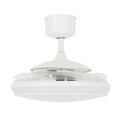 Ventilateur Plafond Retractable EVO1 122cm Blanc Transparent