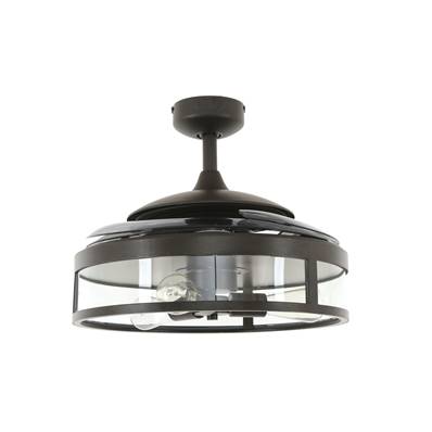 Ventilateur Plafond Retractable Classic 122cm Noir Fumé