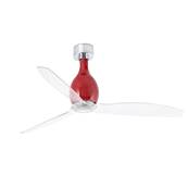 Ventilateur Plafond Mini Eterfan 128cm Rouge Transparent