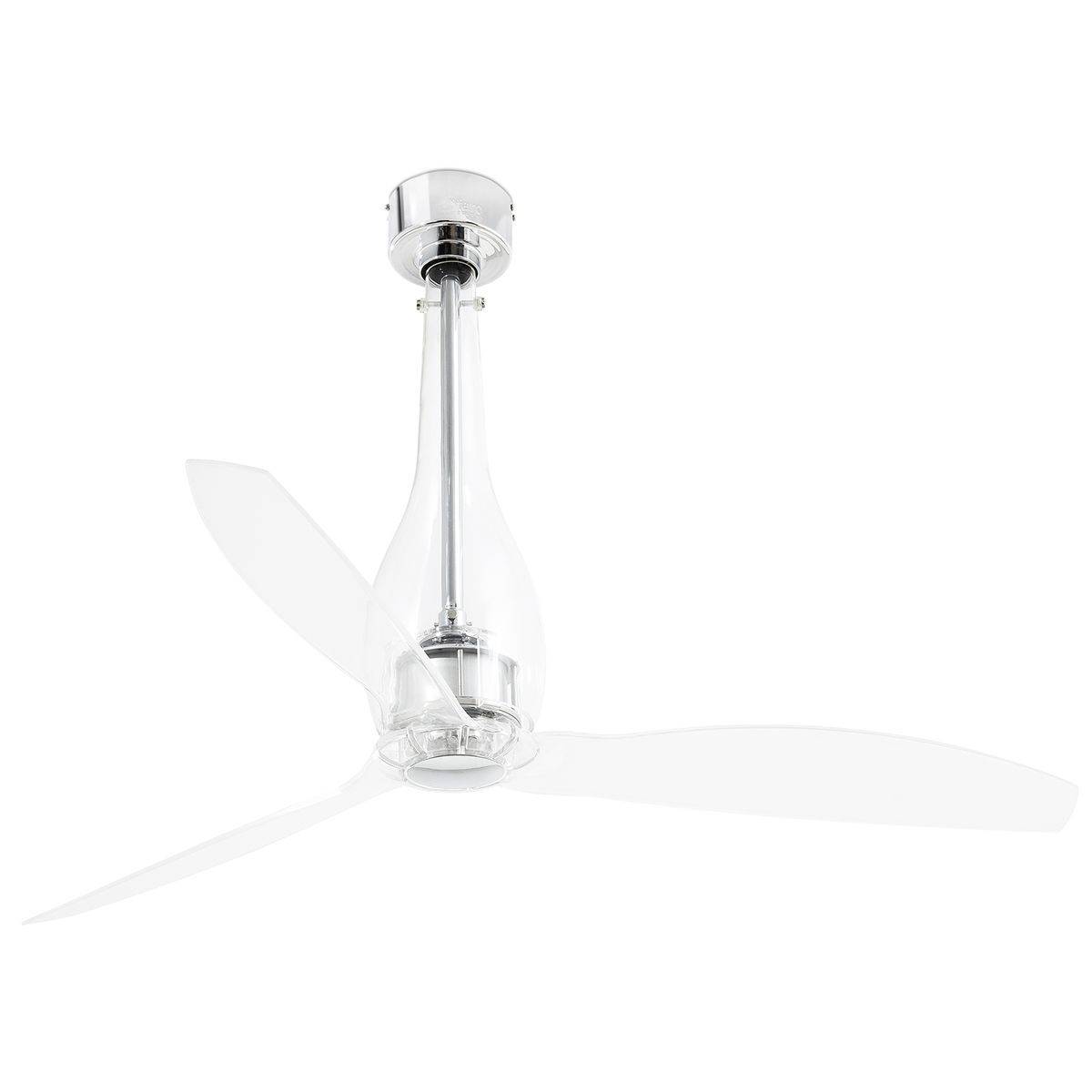 Ventilateur Plafonnier Eterfan 128cm Chromé Transparent