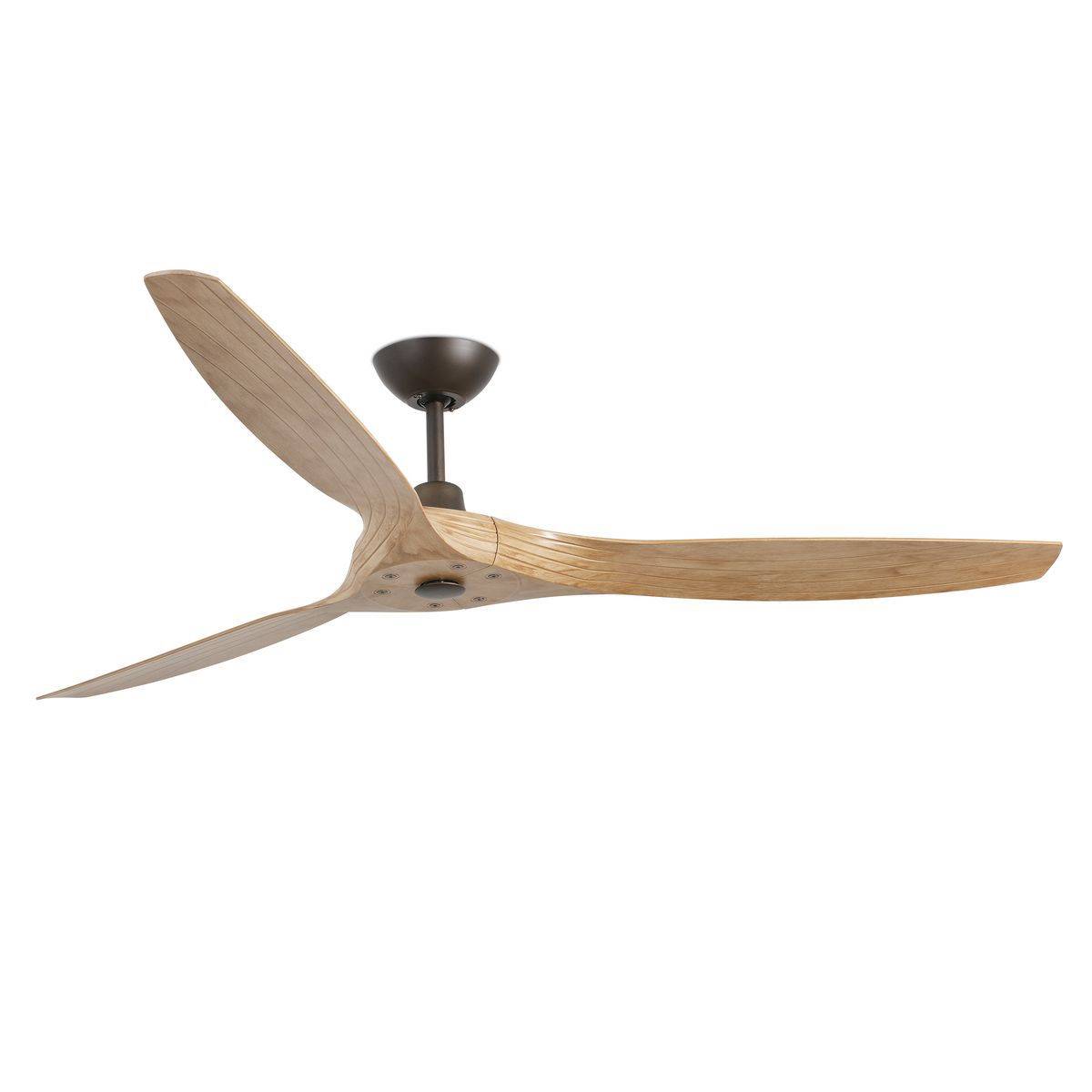 Ventilateur Plafonnier Morea 152cm Marron Bois Pin