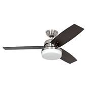 Ventilateur Plafond Galileo 122cm Chrom Noyer Noir Chne Fonc