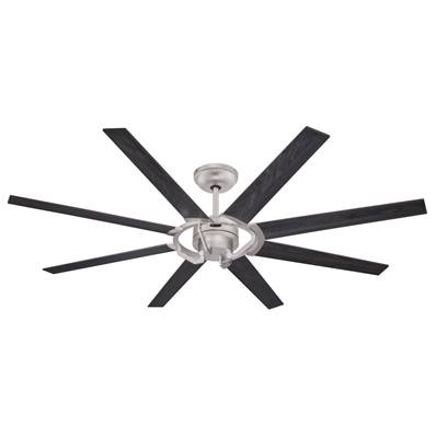 Ventilateur Plafond STONEFORD 172cm Lustré Nickel Acajou Wengue