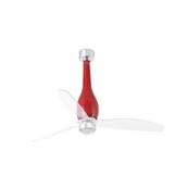 Ventilateur Plafond Eterfan 128cm Rouge brillant Transparent