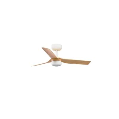 Ventilateur plafond blanc/bois clair MINI PUNT S LED 90 cm