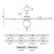 Ventilateur Plafond KLIM S Blanc Bois Chêne LED