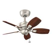 Ventilateur Plafond Canfield 76cm Nickel bross Noyer Cerisier