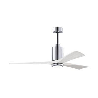 Ventilateur Plafond Patricia-3 152cm Chromé Poli Blanc