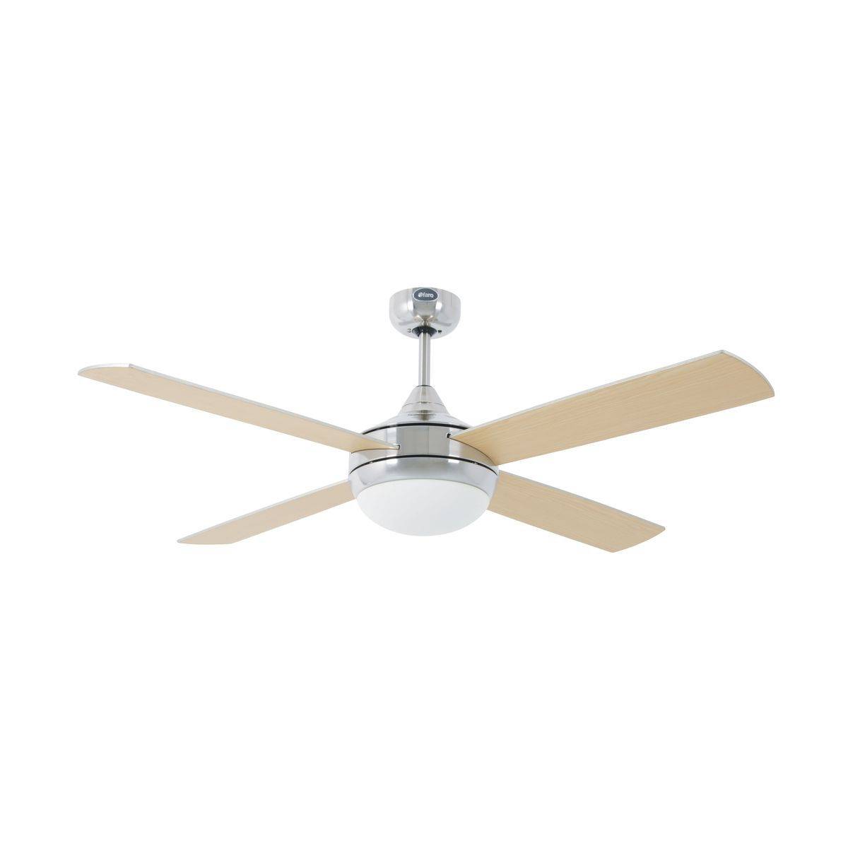 Ventilateur Plafond Icaria 132cm Nickel Gris Erable