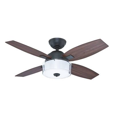 Ventilateur Plafond Central Park 107cm Acier Noyer Noyer Foncé