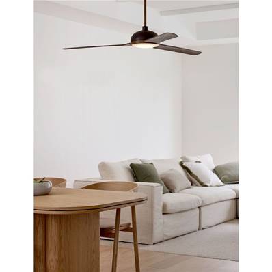 Ventilateur Plafond Unione LED 142cm Bronze Bois foncé