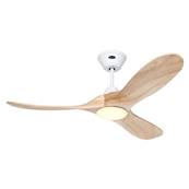 Ventilateur Plafond Genuino LED 122cm Blanc Bois naturel