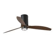 Ventilateur Plafond Mini Tube Fan 128cm Noir Bois mat