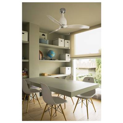 Ventilateur Plafond Mini Eterfan 128cm Blanc Transparent