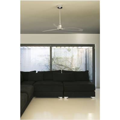 Ventilateur de Plafond Just Fan 128cm Chromé Transparent