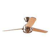 Ventilateur Plafond Carera 132cm Chromé Erable Noyer