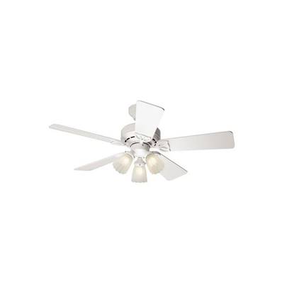 Ventilateur Plafond Brighton 107cm Blanc Chêne Blanc