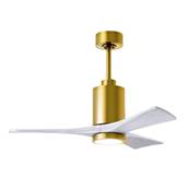 Ventilateur Plafond Patricia-3 107cm Laiton Blanc