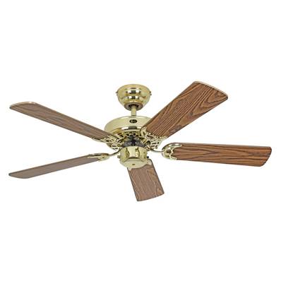 Ventilateur Plafonnier Royal Classic 103cm Laiton Chêne