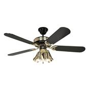 Ventilateur de Plafond Black Magic 132cm Laiton Noir