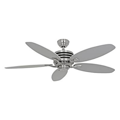 Ventilateur Plafond Eco Gamma 137cm Chromé Blanc Gris Clair