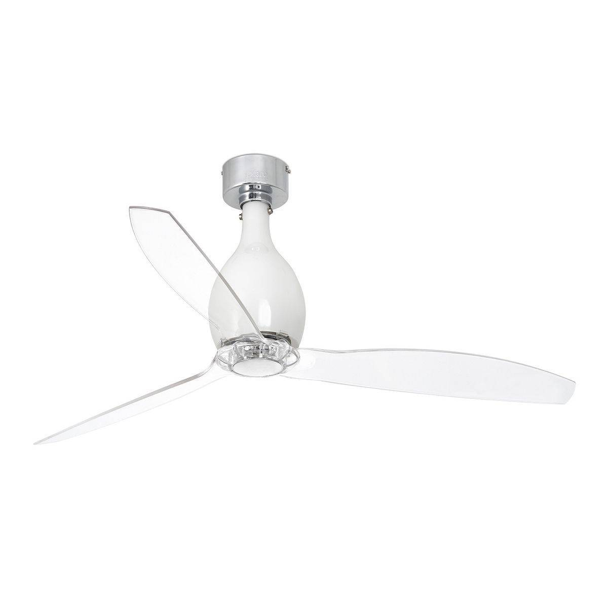 Ventilateur Plafond Mini Eterfan 128cm Blanc Transparent