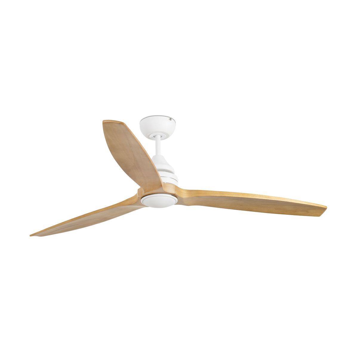 Ventilateur Plafond Alo en bois 152cm Blanc Pin