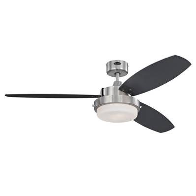 Ventilateur Plafond ALLOY 132cm Nickel Brossé Hêtre Graphite