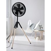 Ventilateur sur Pied Breeze 153cm Noir Bois Naturel